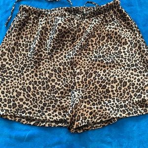 Leopard pj shorts and pants.